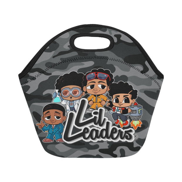 Lil Leaders - "Boy Gang" - Boys Lunch Bag - (Grey Camo)