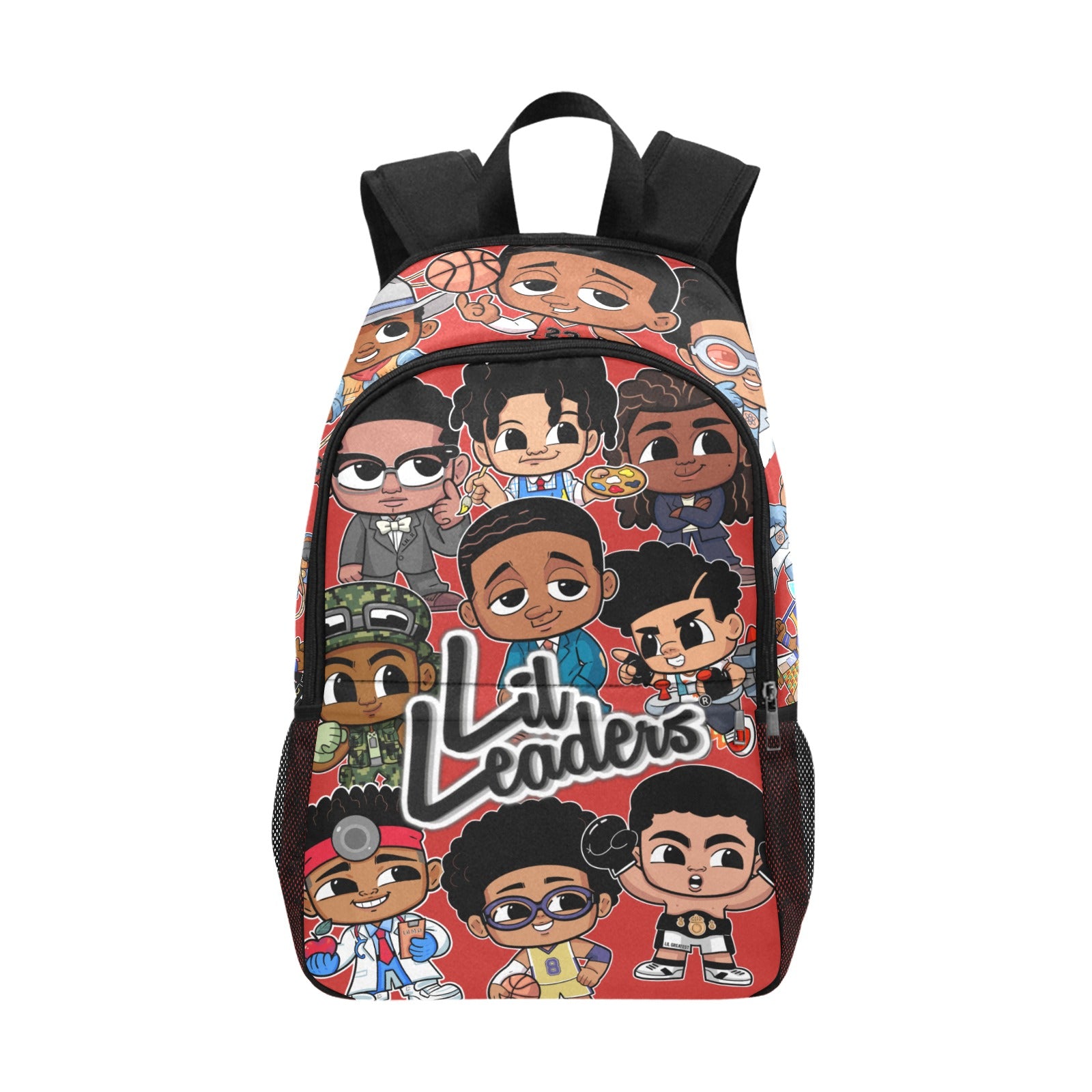 Lil Leaders Backpack - Boys - Gang red All-Over Print Unisex Casual Backpack with Side Mesh Pockets