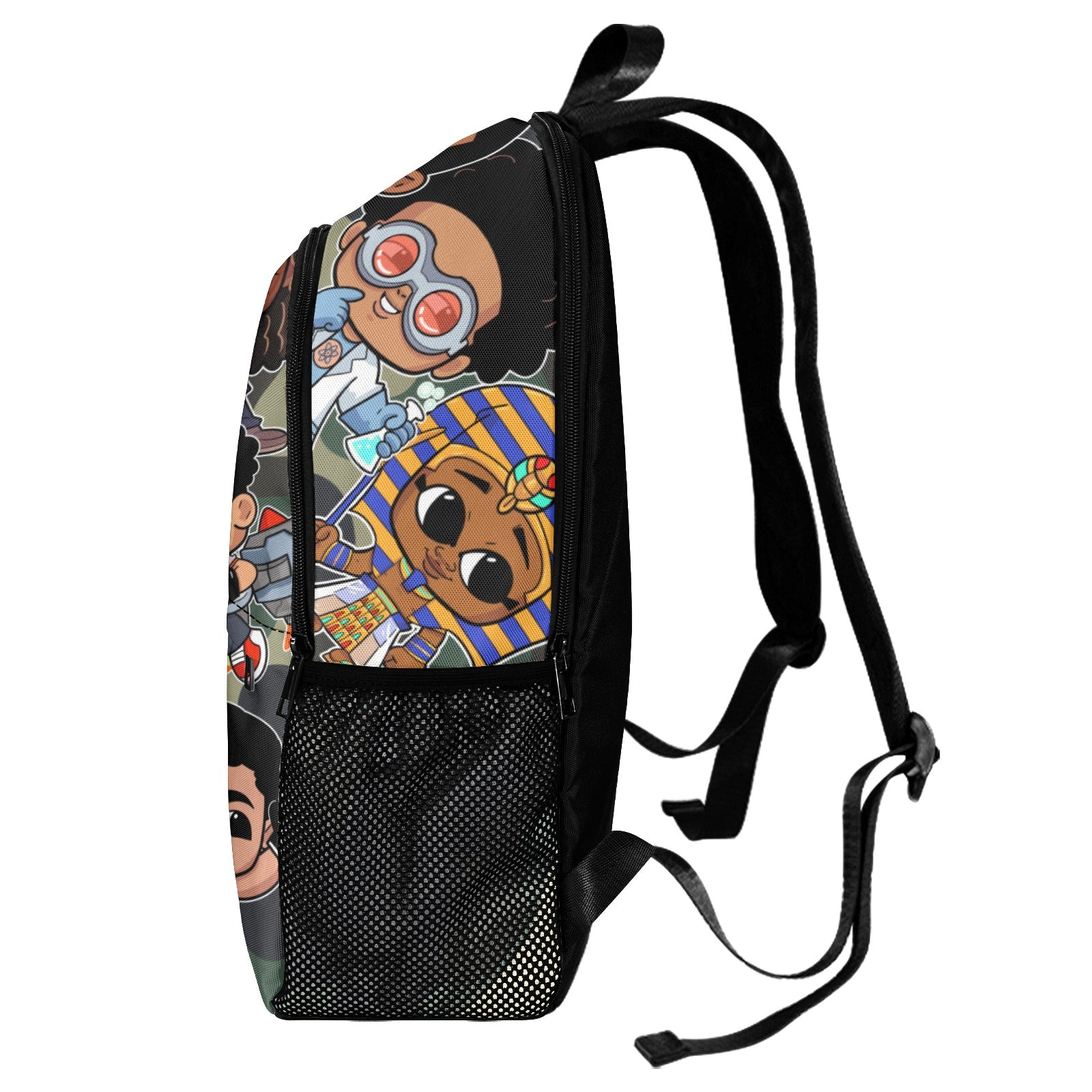 Lil Leaders Backpack - Boys - Gang Camo All-Over Print Unisex Casual Backpack with Side Mesh Pockets