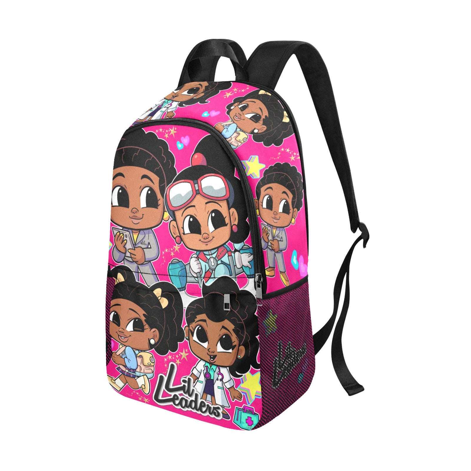 Lil Leaders Backpack - All over Logo Bag 4 pink