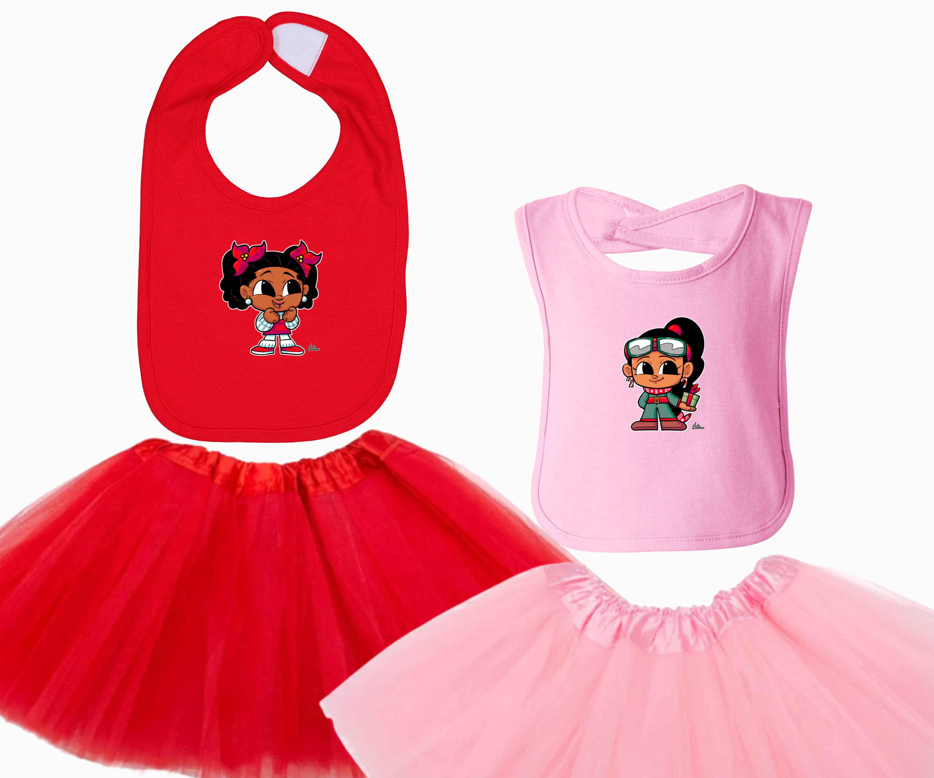 Lil Leaders Holiday Girls Bibs