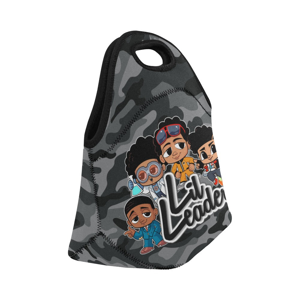 Lil Leaders - "Boy Gang" - Boys Lunch Bag - (Grey Camo)