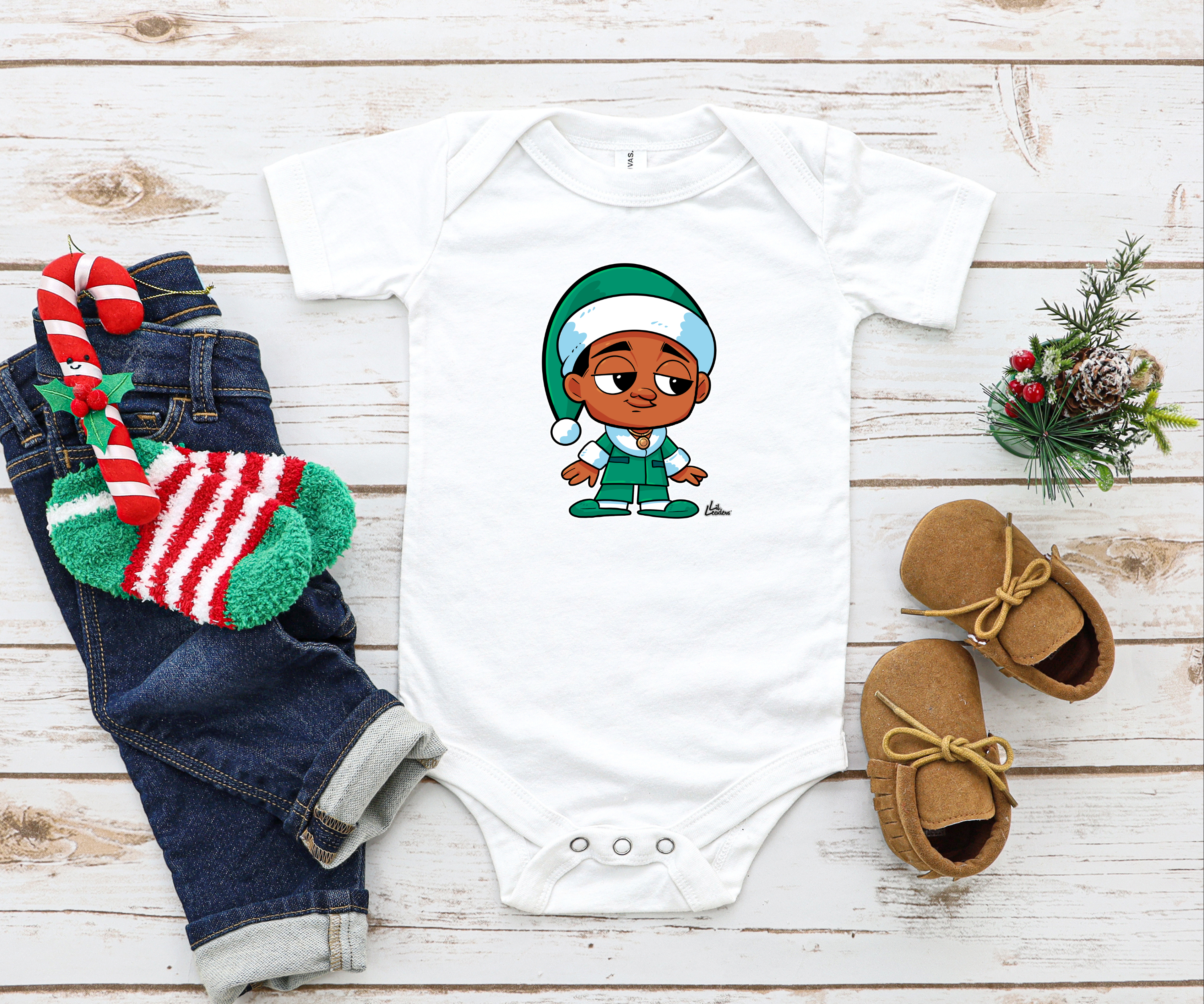 Lil Leaders Holiday Boys Onesie