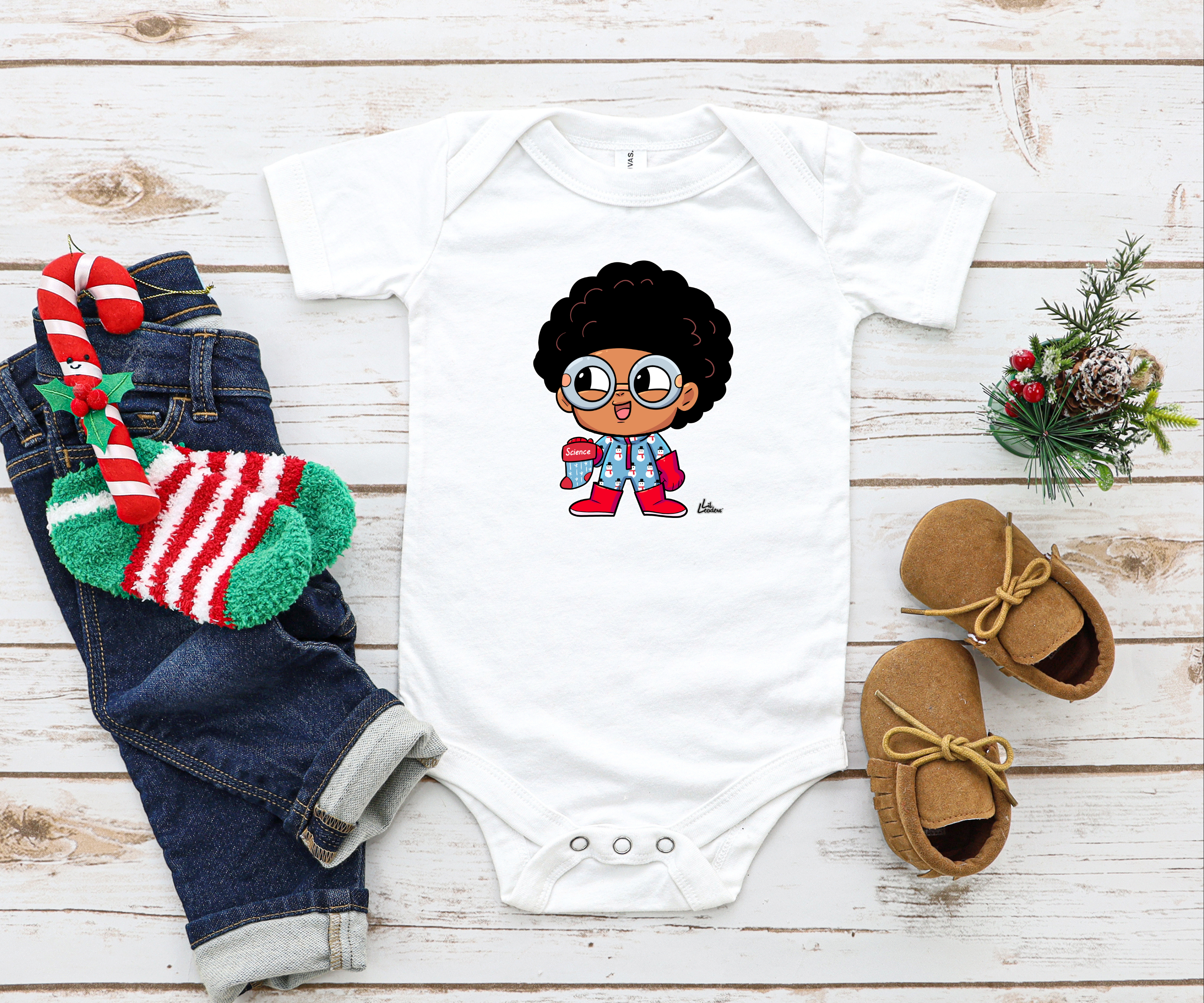 Lil Leaders Holiday Boys Onesie