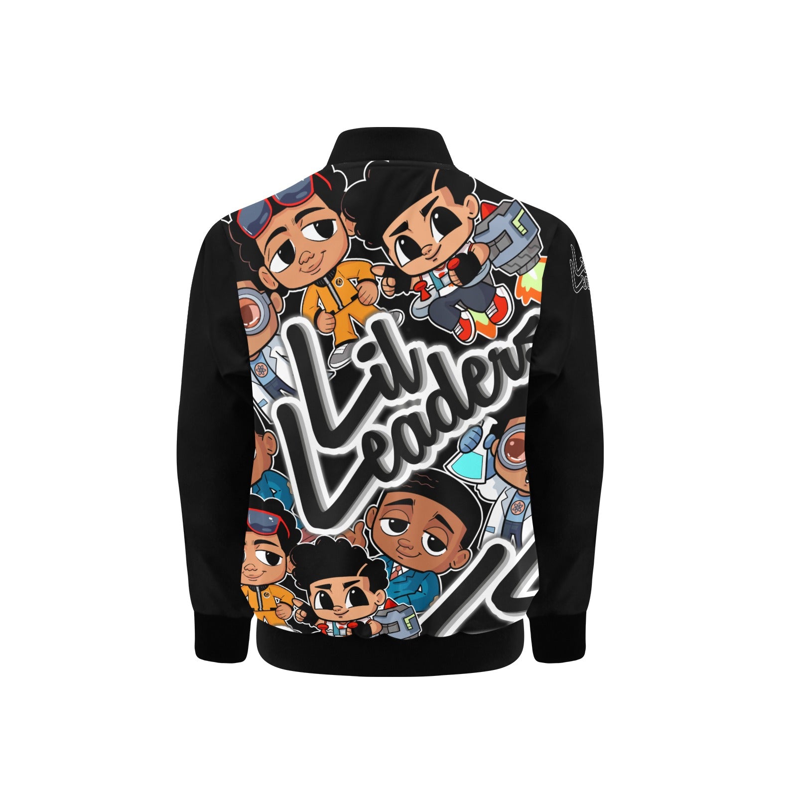 Lil Leaders "Boy Gang All Over" - Boys Bomber Jacket w/Pockets - (Black)