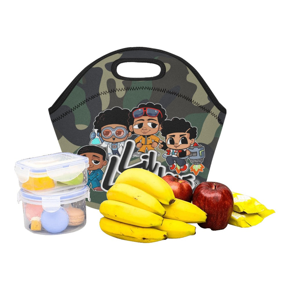 Lil Leaders - "Boy Gang" - Boys Lunch Bag - (Green Camo)